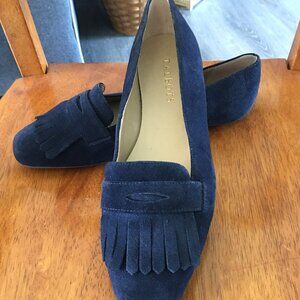 Talbots Becca Kiltie Driving Moccasins Size 8.5 M in Navy Suede New!